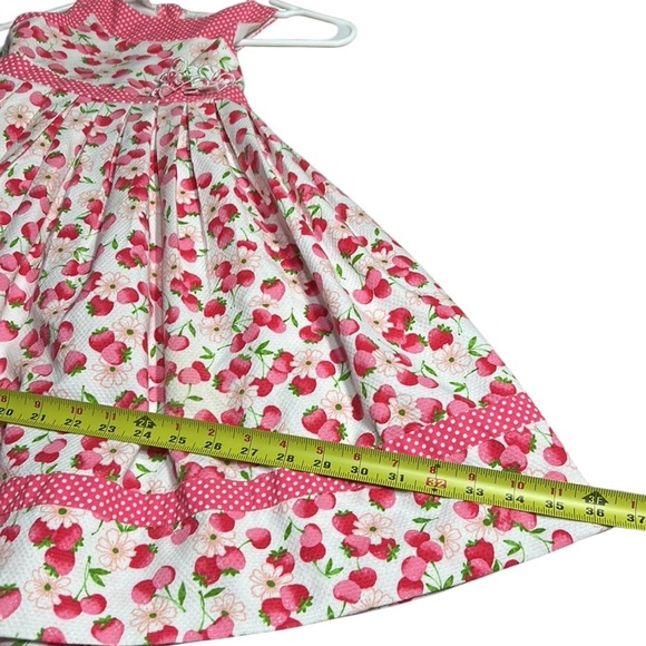 Sarah Louise kids formal dress,floral cherries,pageant,photo 
 sz 6? PTP 11.5 - Picture 14 of 16
